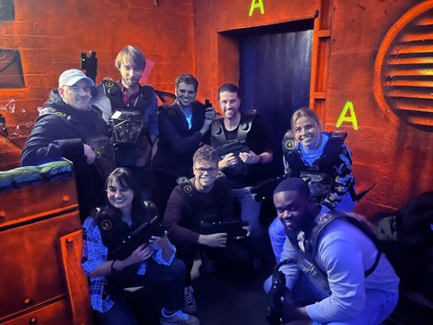 Lasergamen met het team